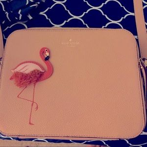 Pretty in Pink Flamingo cross body camera bag by Kate Spade.